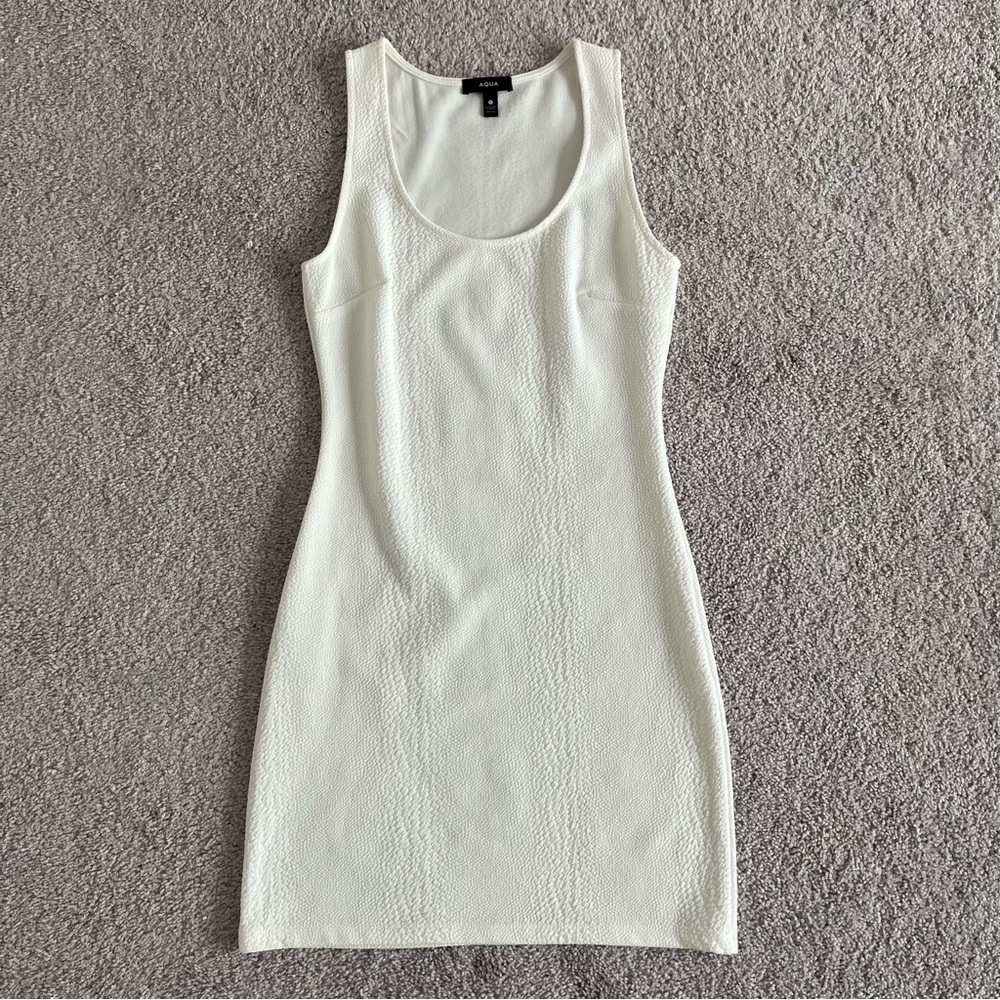 Aqua Brand White Mini Dress Small